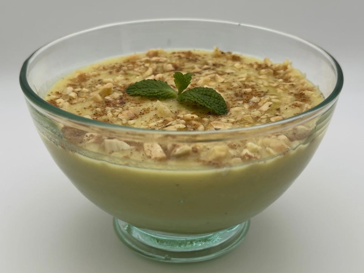 Roasted Melon Cream with Ginger and Saffron