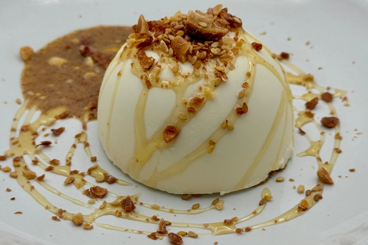 Artisanal Orange Blossom Honey Ice Cream with a Fig Heart